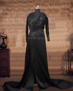 Party-ready black 2-in-1 cocktail gown, versatile festive outfit