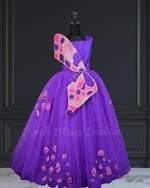 Baby girl butterfly theme dress with wings, birthday party, elegant & playful