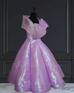 Lavender luxury panel dress for girls, party wear, modern & elegant