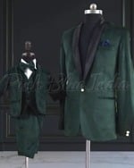 Coordinated father-son suits, navy blue, weddings, festive & charming