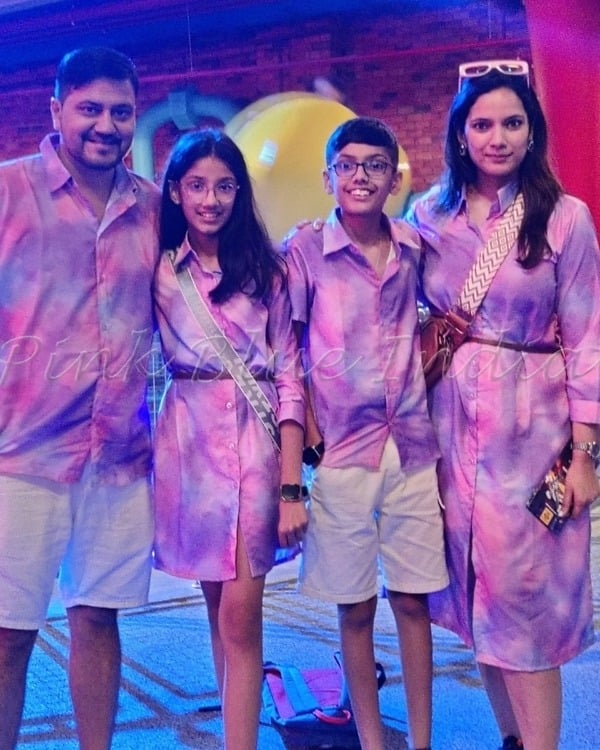 Matching shirts for family holiday, dad mom kids combo, stylish & fun