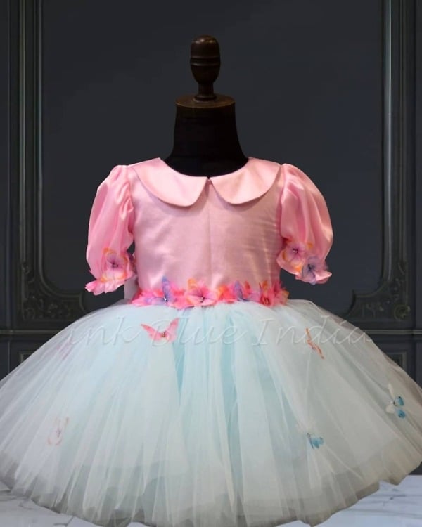 Birthday butterfly dress, baby girls, soft pastel, charming & stylish