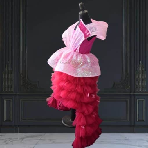 buy-premium-pink-high-low-structured-dress-for-girls