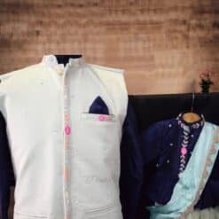 mommy-daddy-baby-ethnic-matching-outfits-for-wedding