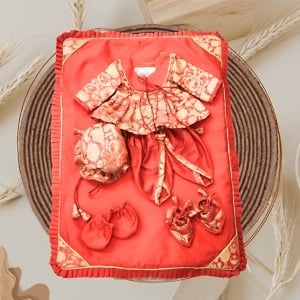 Baby Girl Jamna Set Newborn Gift Clothing Set Pink Blue India