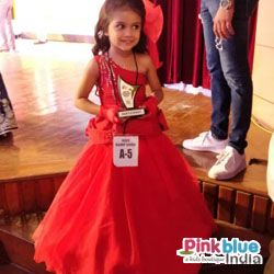baby girl red designer dress for fashion show review