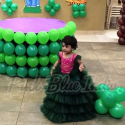 Baby Girls Green PartyWear Gown happy client diary pictures