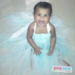 Infants girl blue color tutu dress