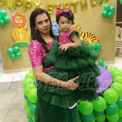 Matching Saree and Baby Gown happy client diary pictures