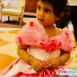Designer Pink Baby girl birthday party dress