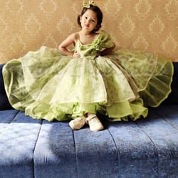 Organza Party Wear Gown for Birthday Girl