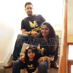 Matching family t shirts, mom dad and baby t-shirts India