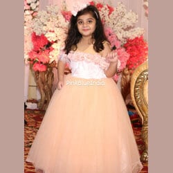 Peach Baby Party Gown real customer pictures