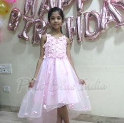 Pink High Low Birthday party dress real customer pictures