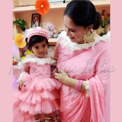 Mother Daughter Indian Wedding Dress happy customer Images